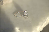 4.5CT Oval Lab Diamond Bezel Engagement Ring
